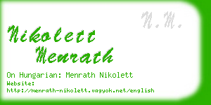 nikolett menrath business card